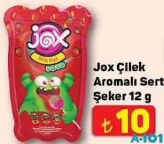 JOX ÇİLEK AROMALI SERT ŞEKER 12 G fiyat ve kampanya bilgisi